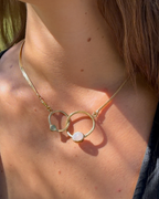 Collar Duo Circum – Bronce enchapado en Oro