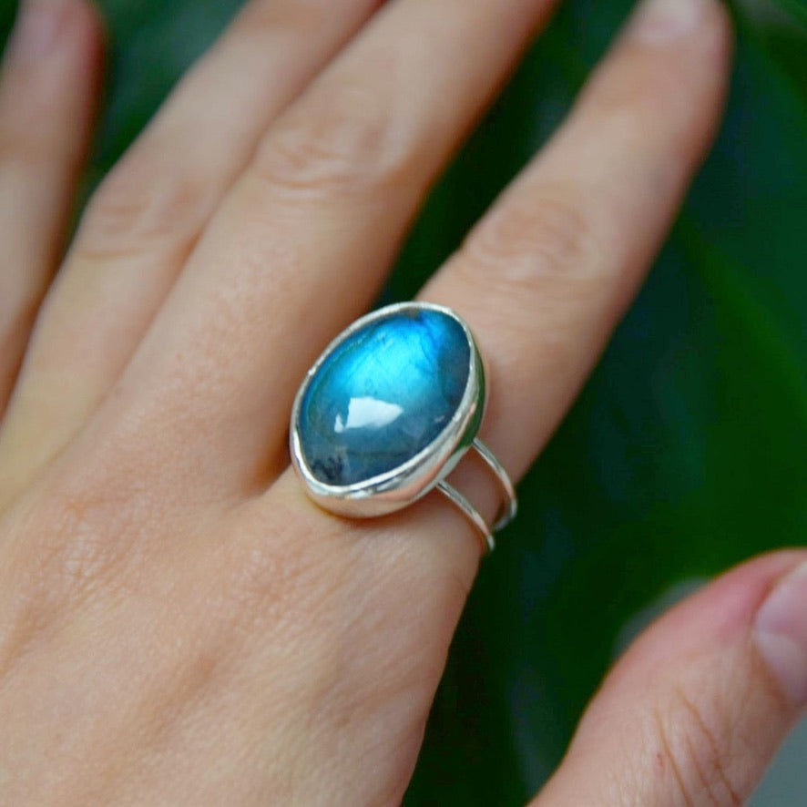 Anillo Ovale Duplici – Plata 950