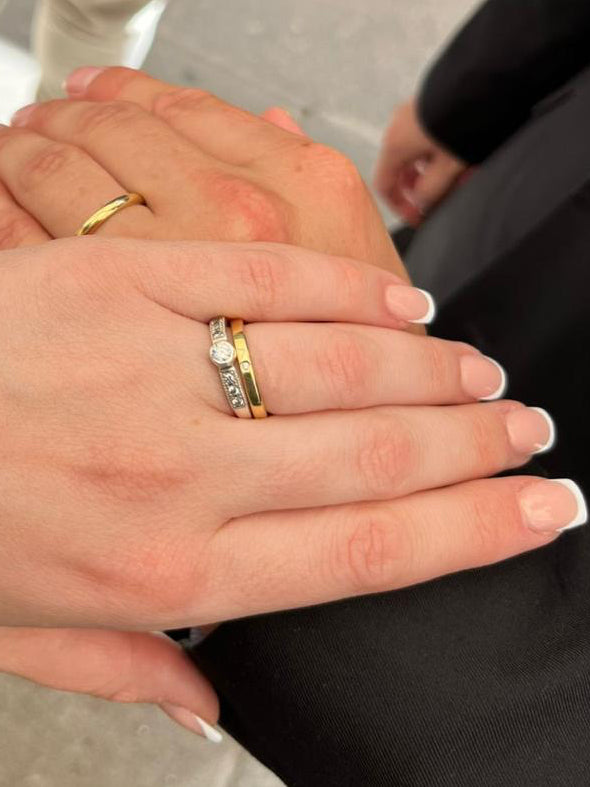 Argollas Camila y Pablo – Oro 18K