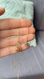 Colgante Flor y Colores – Oro