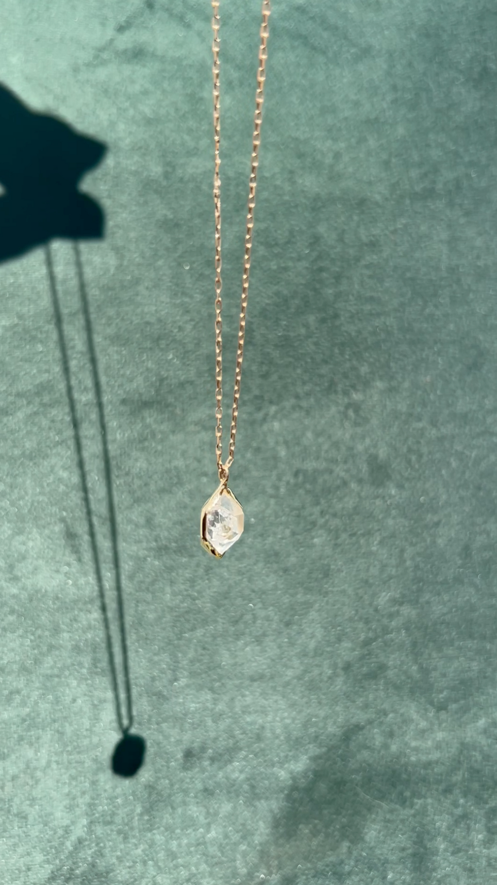 Colgante Herkimer – Oro