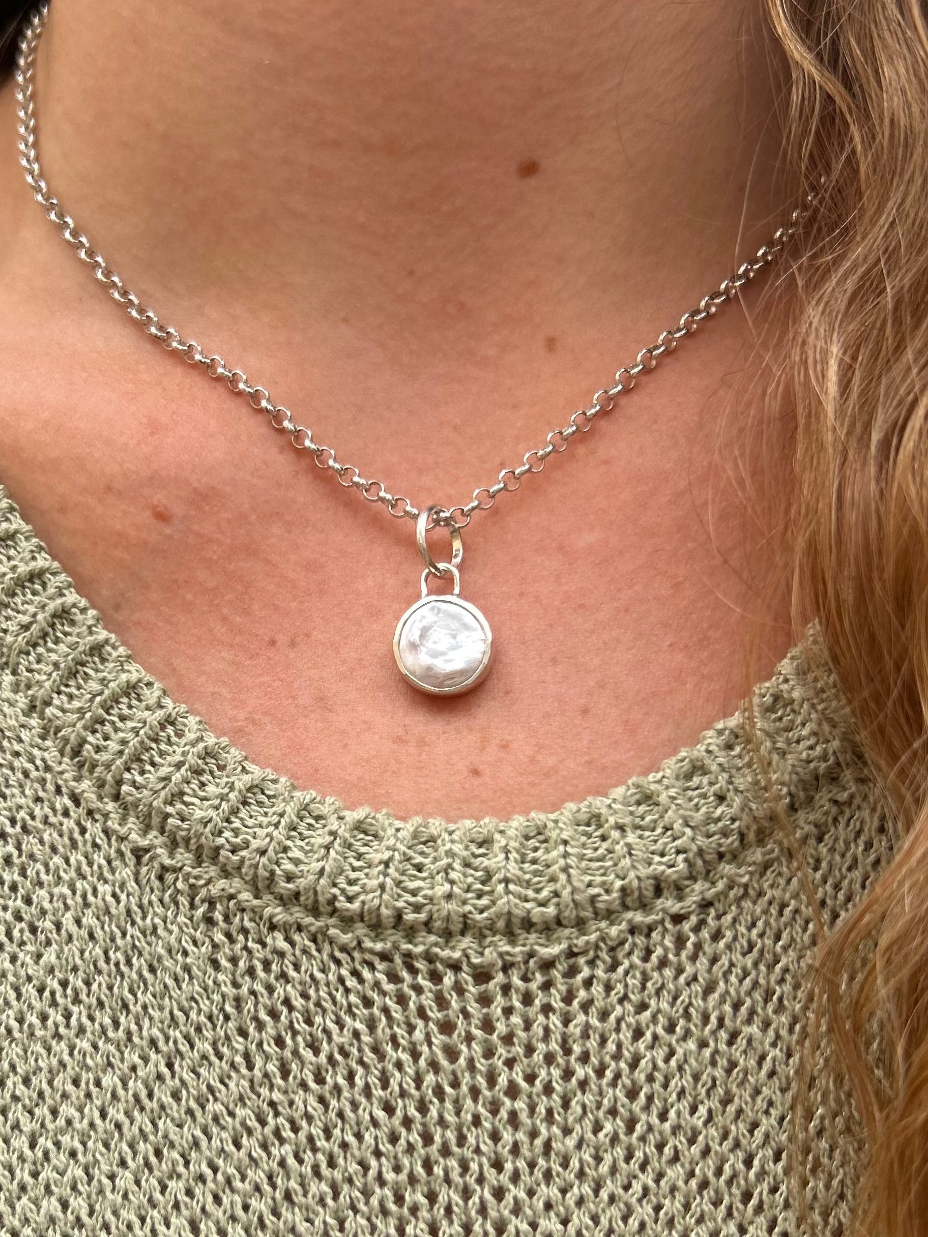 Colgante Perla Natural – Plata 950