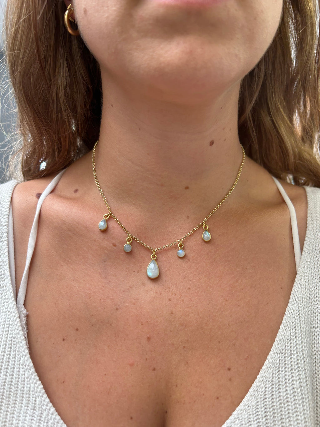 Collar Luna – Bronce enchapado en Oro