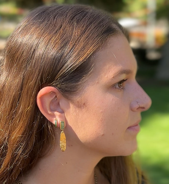 Aros Folias – Bronce enchapado en Oro