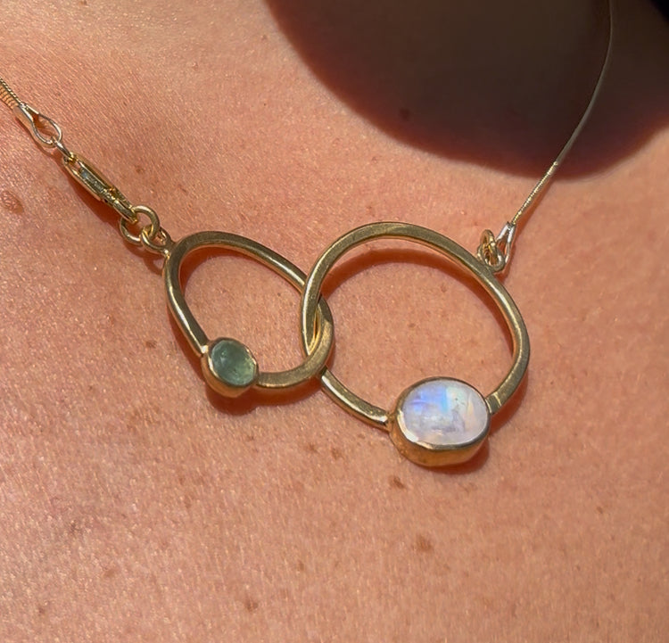 Collar Duo Circum – Bronce enchapado en Oro